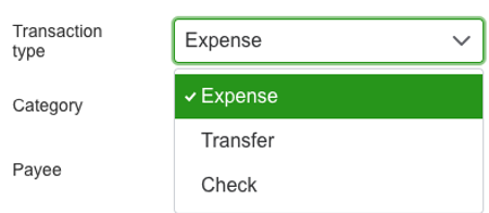 Transaction Type