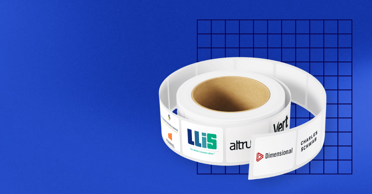 Blue background with a roll of white tickets.